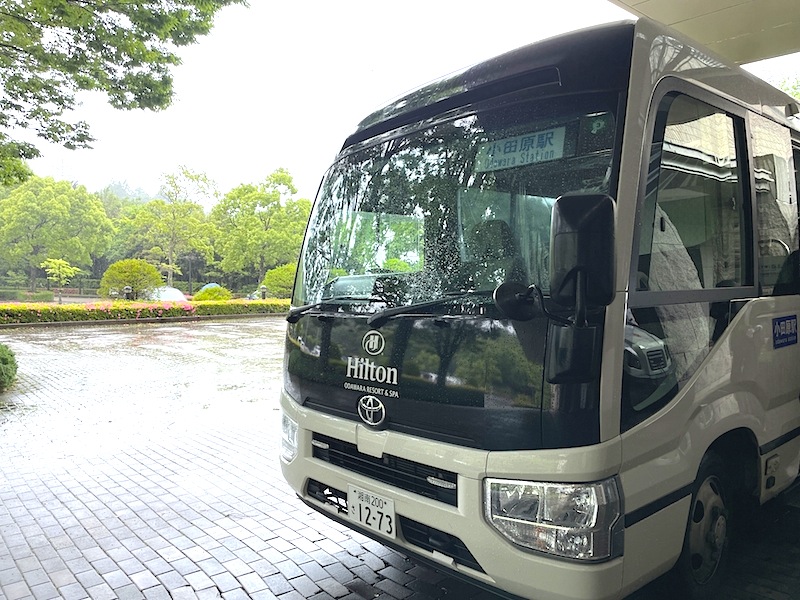 小田原タイムシェアへの無料送迎バス