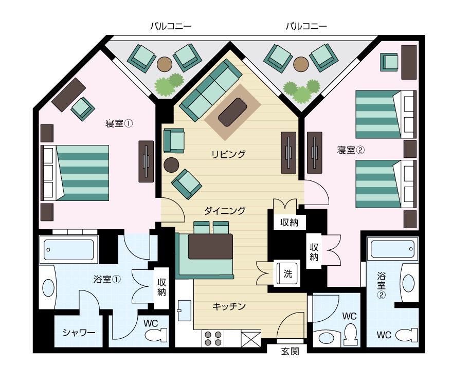 アウラニの間取り図